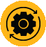 An icon depicting a gear.